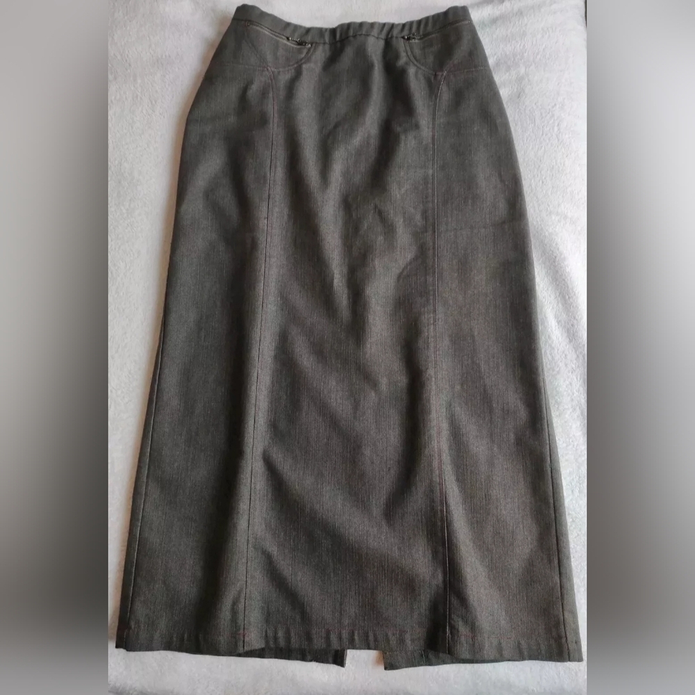 Vintage Denim Midi Skirt M